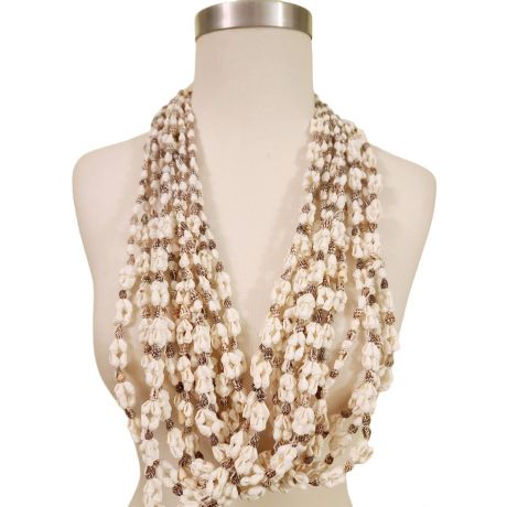 12 Strands of 34" Estrellita  Shell Necklaces Leis 