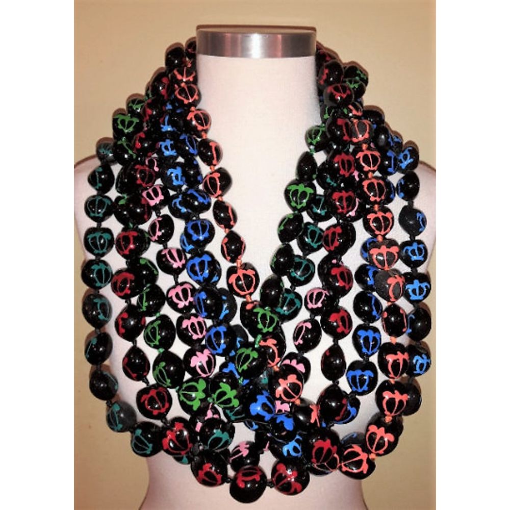 50 pcs Best Quality Hawaii  Turtle Honu Kukui Nut Necklace Lei