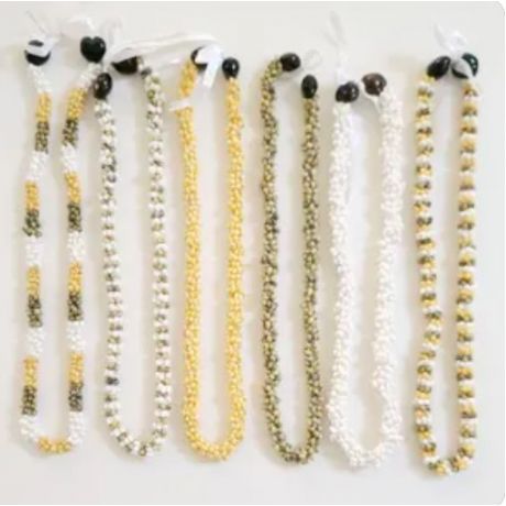 Wholesale 40 pcs Mongo Shell with Kukui Nut Lei Necklace Mixed