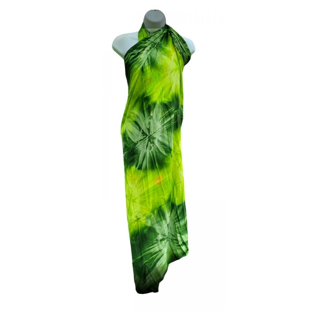 Plus Size Tie Dye Sarong GREEN