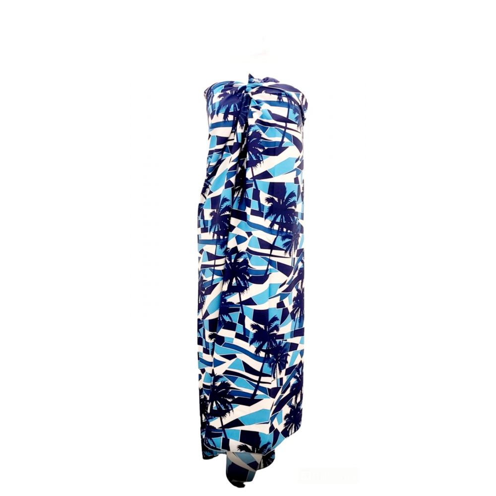Sarong  Navy - Blue Palm Trees