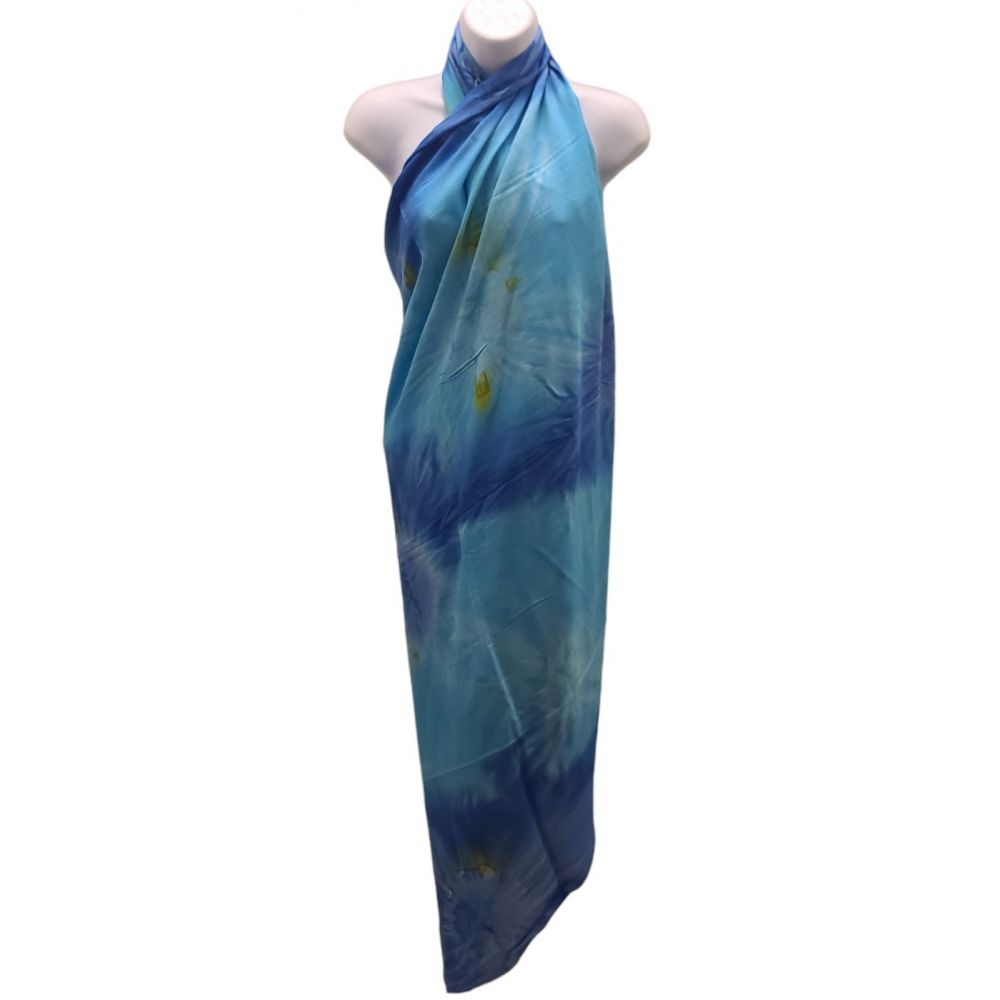 Tie Dye Sarong Light -Dark - Blue 
