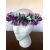 PURPLE/WHITE WITH YELLOW CENTER  +