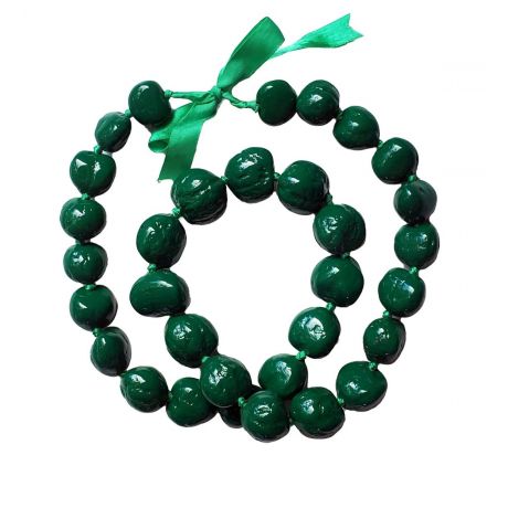 Kukui Nut Necklace Lei Hawaiian Wedding Luau Graduation Green