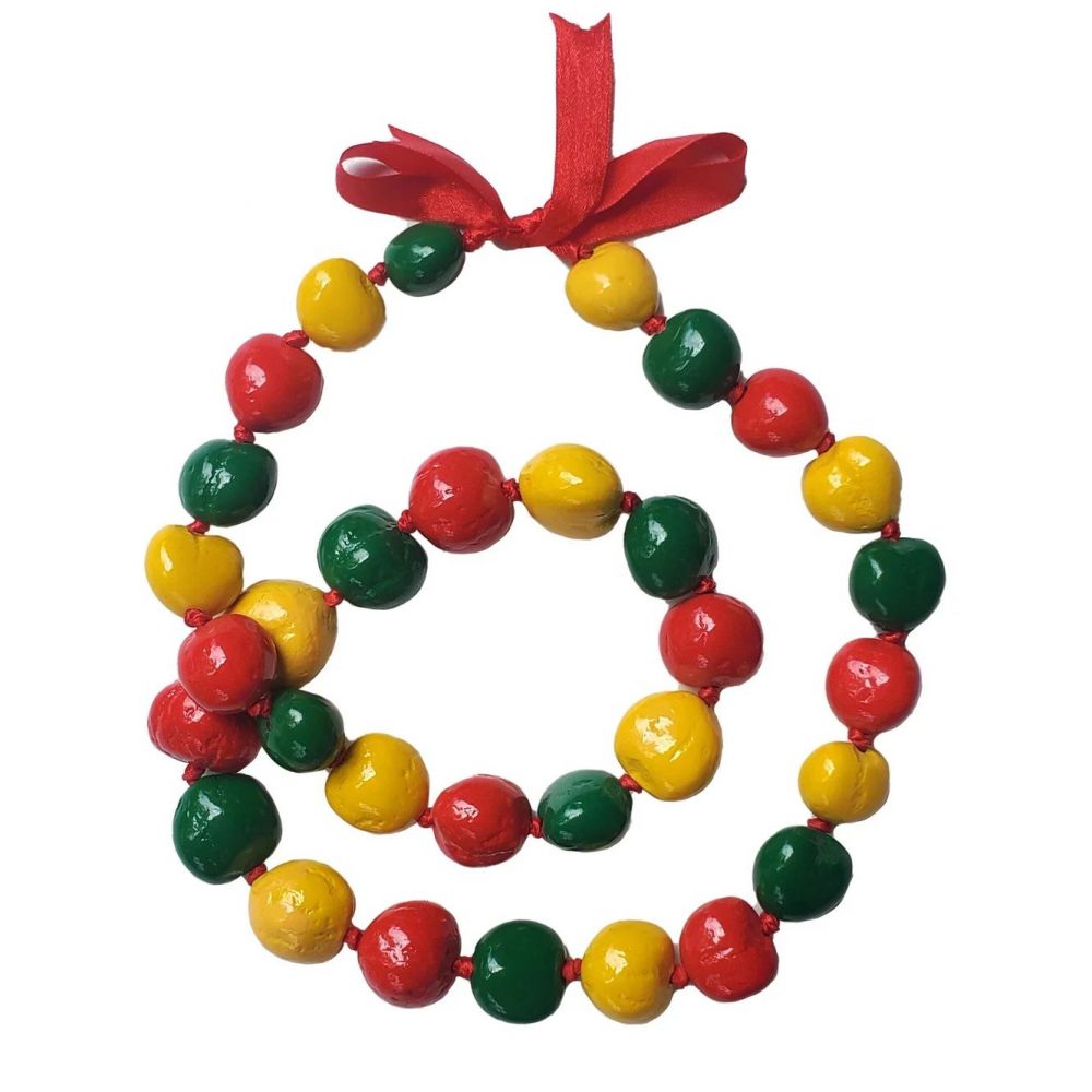 Kukui Nut Necklace Lei Hawaiian Wedding Luau Graduation Red Green Yellow