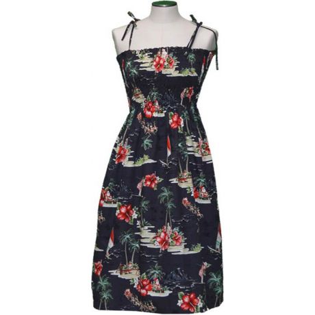 16D-537B- Christmas Smock Midi Dress