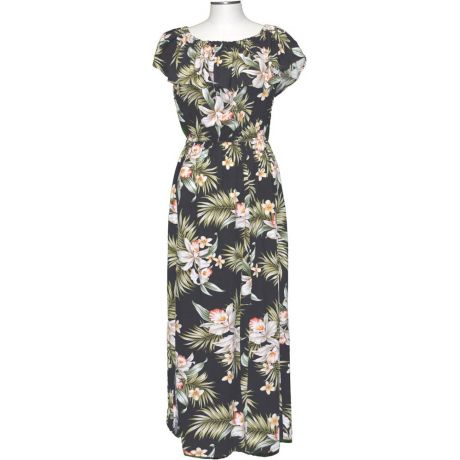 Classic Orchid Black Off The Shoulder Summer Dress