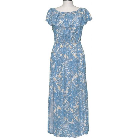 Kohala Forest Navyblue Off The Shoulder Summer Dress