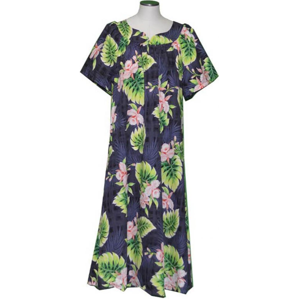 5M-541B- Ohana Orchid Midi Muumuu Dress