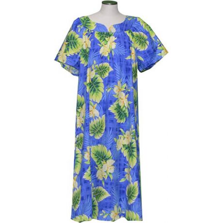 5M-541BL- Ohana Orchid Midi Muumuu Dress