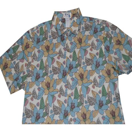 ALS-532W- Lahaina Floral Slim Fit Hawaiian Shirt
