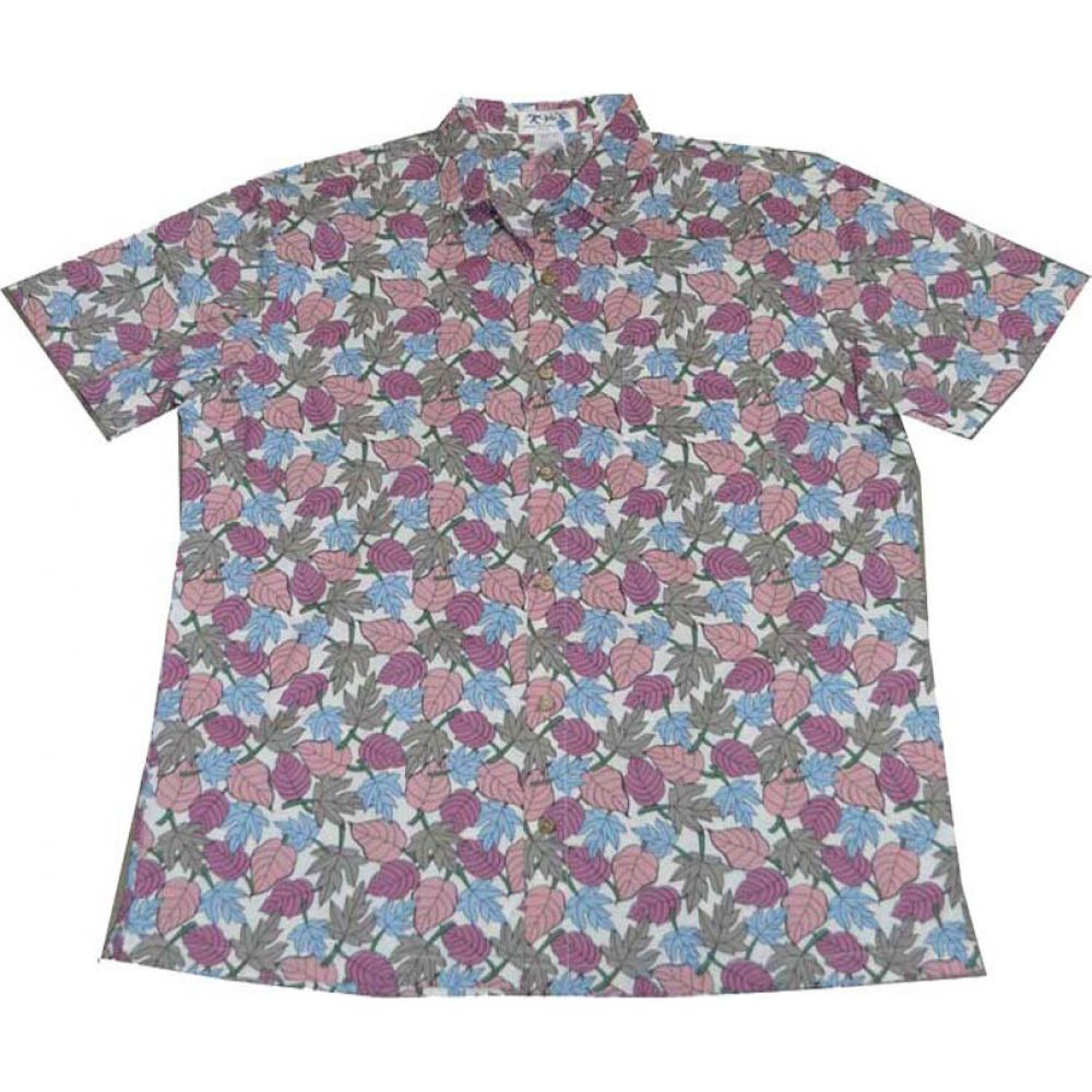 ALS-533P- Waianae Kai Leaf Slim Fit Hawaiian Shirt