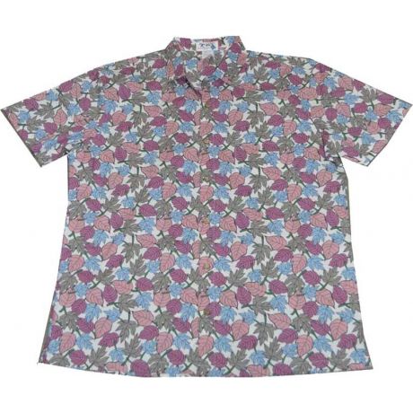 ALS-533P- Waianae Kai Leaf Slim Fit Hawaiian Shirt