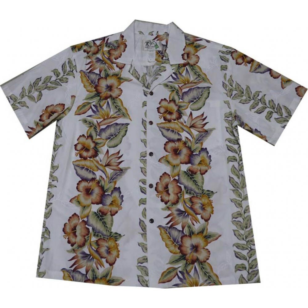 AL-535W - Vintage Anthurium Design Aloha Shirt