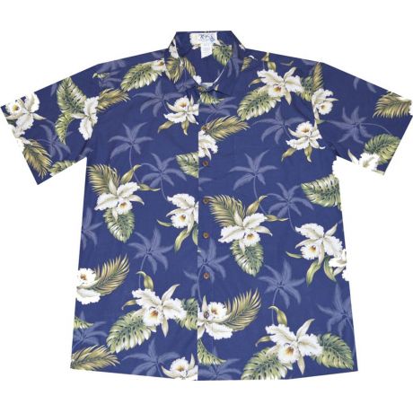 ALS-413 NB- Classic Orchid Slim Fit Hawaiian Shirt