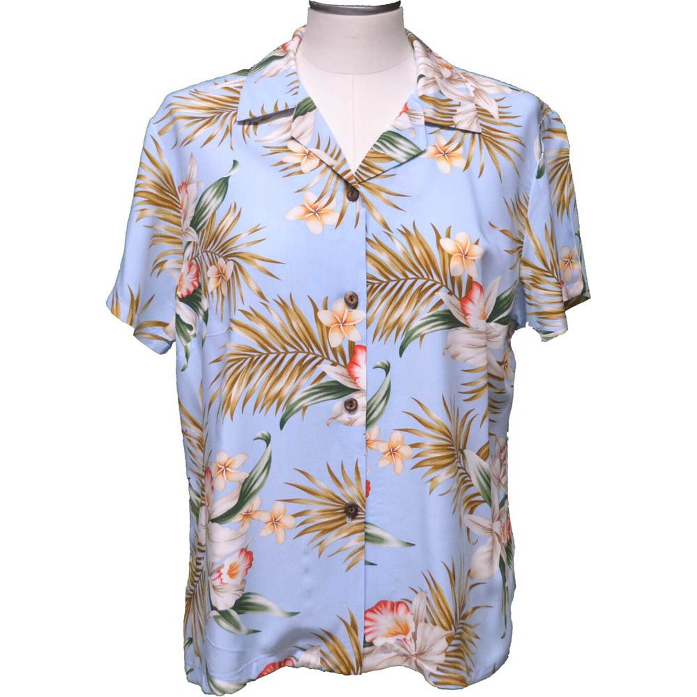 GAL-824BL - Rayon WoMens Aloha Blouse  Classic Orchid