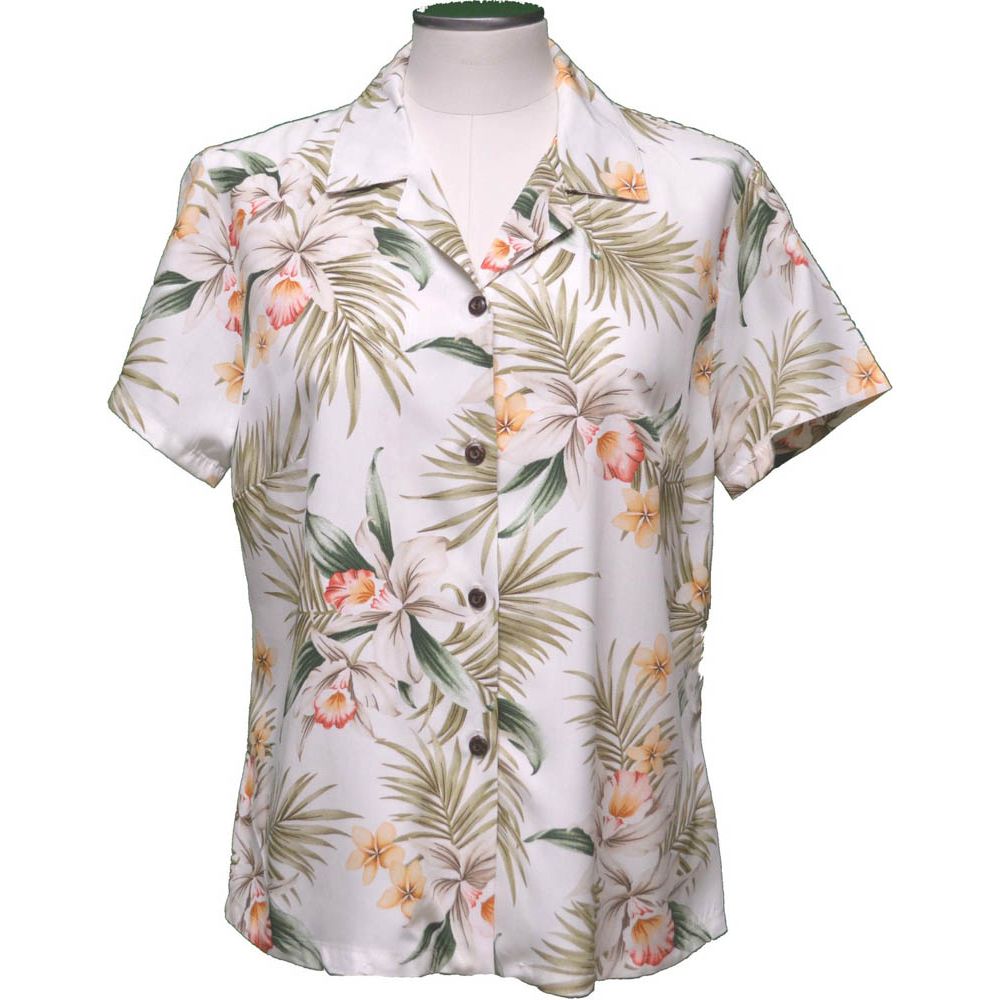 GAL-824W - Rayon WoMens Aloha Blouse  Classic Orchid