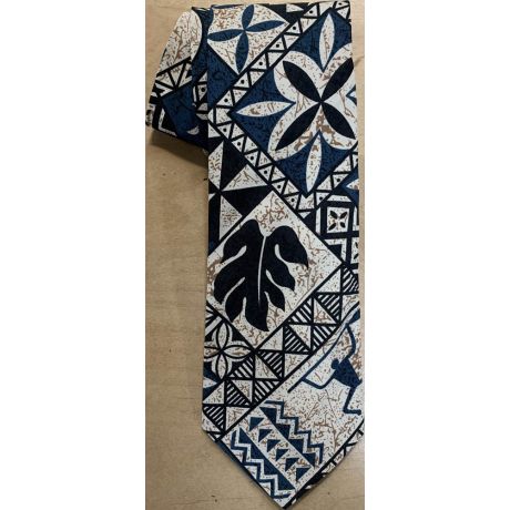 T-378B- Lanilai Tapa Hawaiian Print Neckties