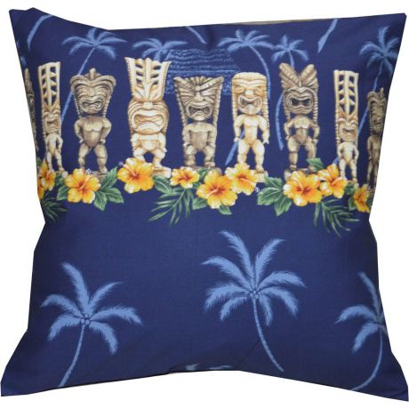 PL451NB-Tiki Navyblue Pillow Case