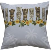 PL451W-Tiki White Pillow Case