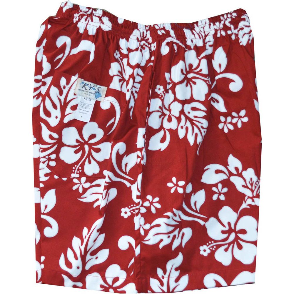 SH-354R -Walking Shorts Men Hawaiian Print