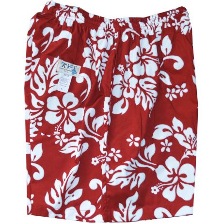 SH-354R -Walking Shorts Men Hawaiian Print