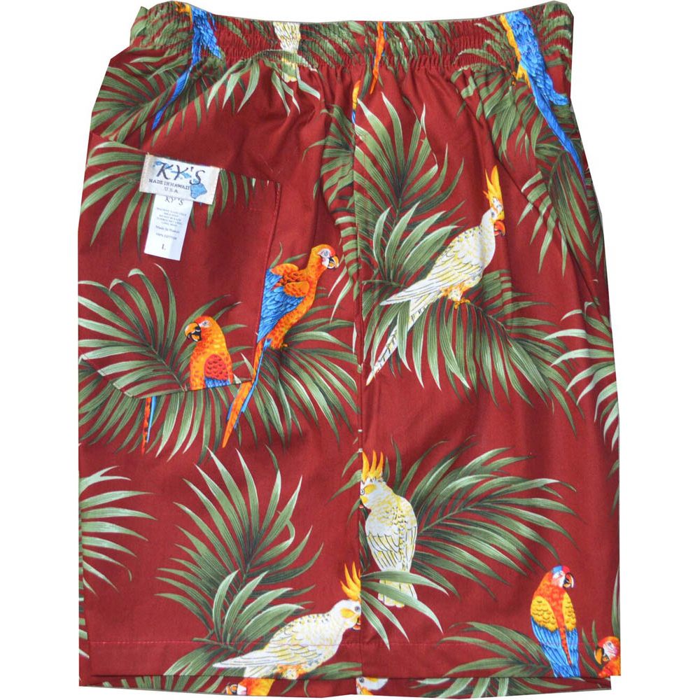 SH-422R - Walking Shorts Mens Hawaiian Print