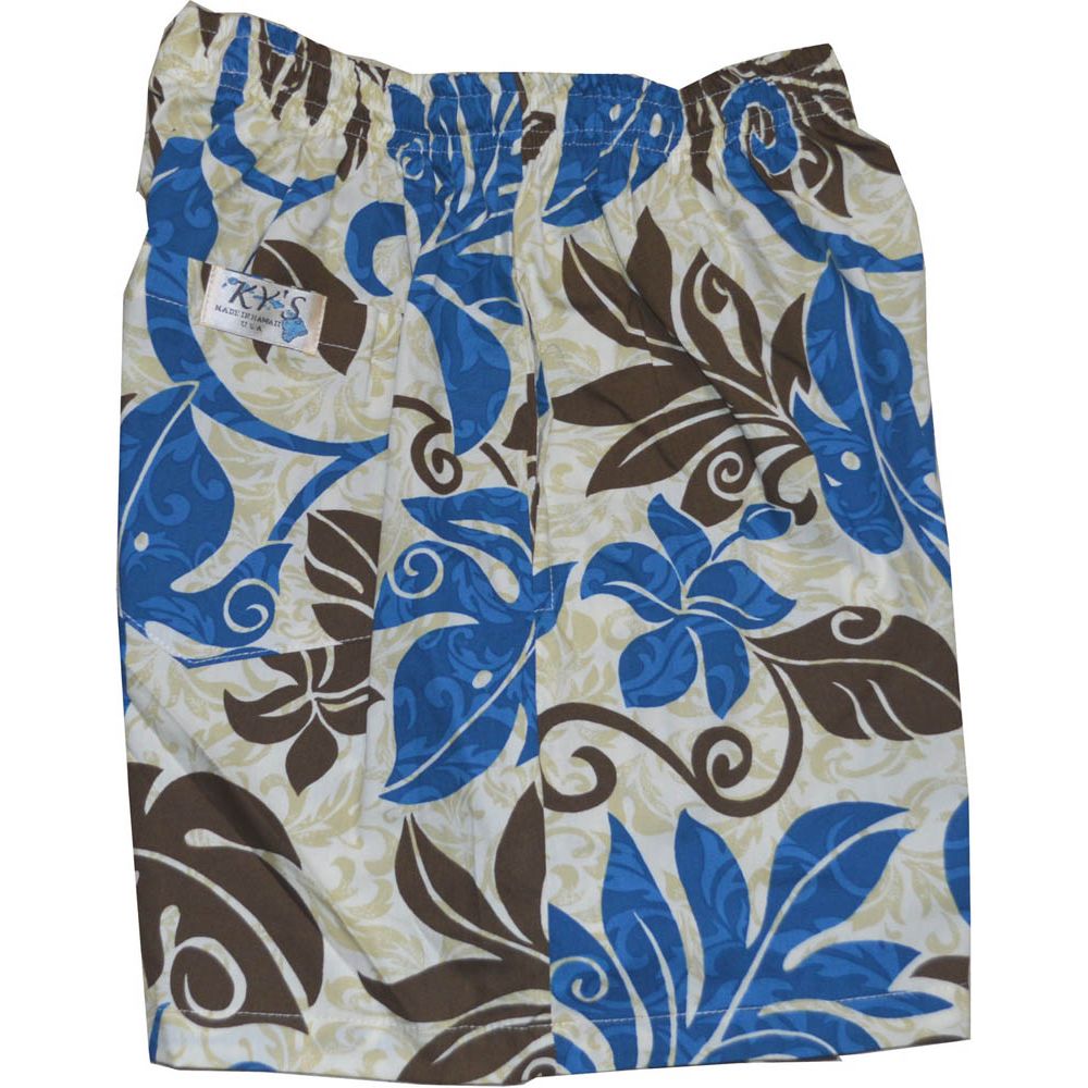 SH-476BL - Walking Shorts Men Hawaiian Print
