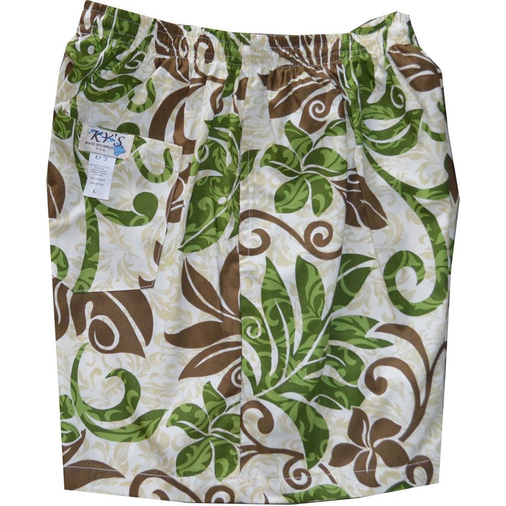 SH-476G -Walking Shorts Men Hawaiian Print
