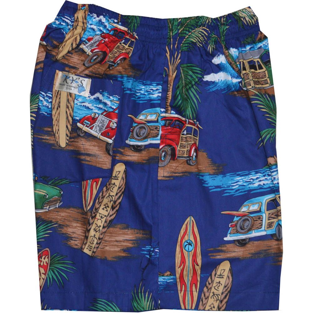 SH-484NB- Walking Shorts Men Hawaiian Print