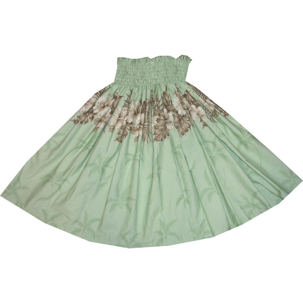SK412G- Hawaiian Traditional Hula Skirt Vintage Hibiscus