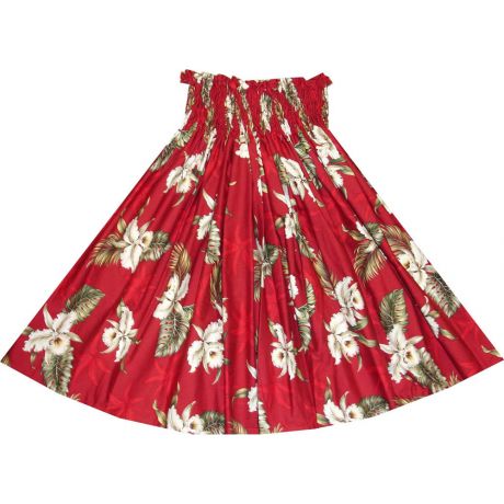 SK413R- Hawaiian Traditional Hula Skirt Classic Orchid