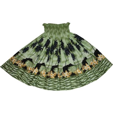 SK428G- Hawaiian Traditional Hula Skirt Palm Tree Beach