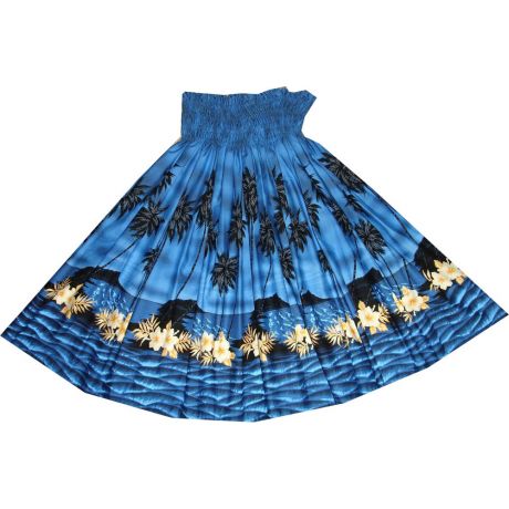 SK428NB- Hawaiian Traditional Hula Skirt Palm Tree Beach Royal