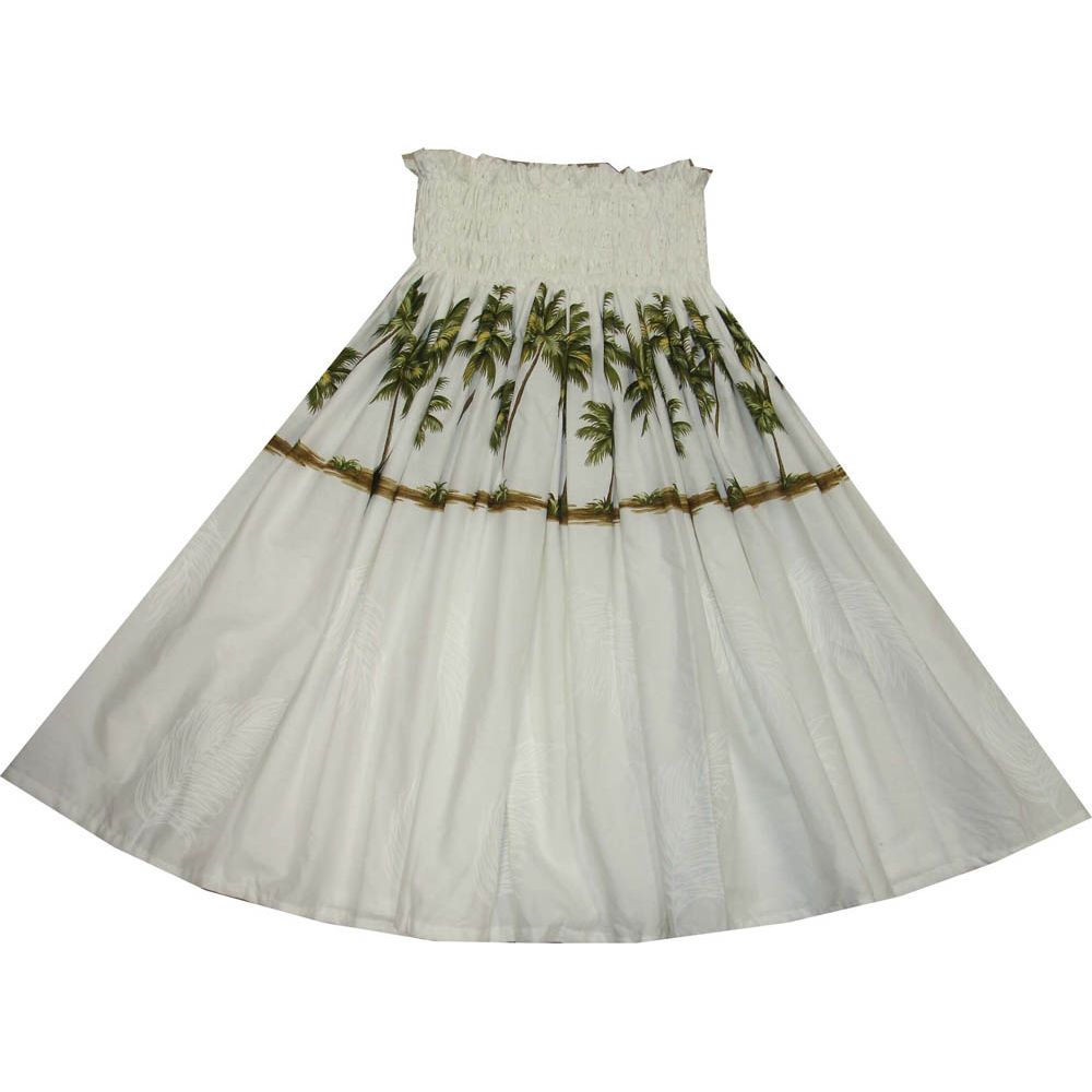 SK433W- Hawaiian Traditional Hula Skirt Palm Trees
