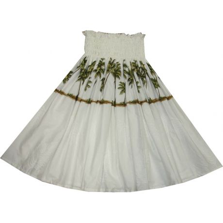 SK433W- Hawaiian Traditional Hula Skirt Palm Trees