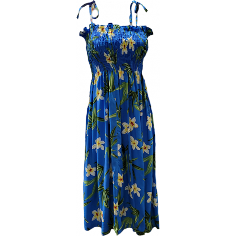 Tube Top Dress Bamboo Blue