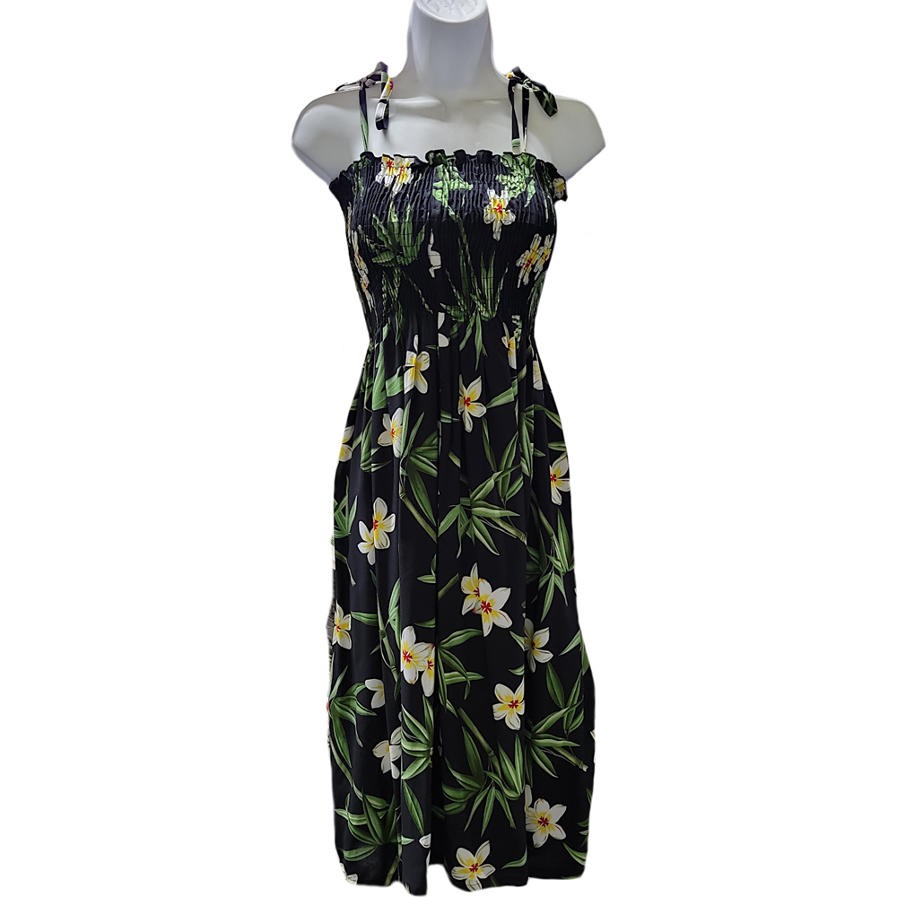 Tube Top Dress Bamboo Black