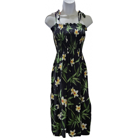Tube Top Dress Bamboo Black