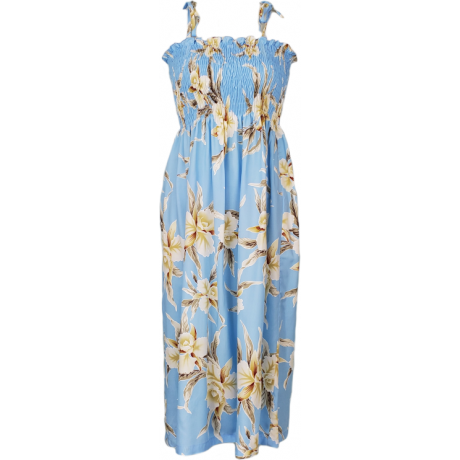 Tube Top Dress Retro Orchid Light Blue