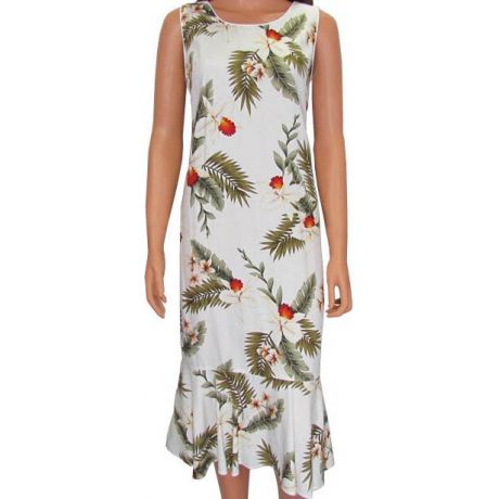Hawaiian Dress Hawaiian Orchid White 701-2R