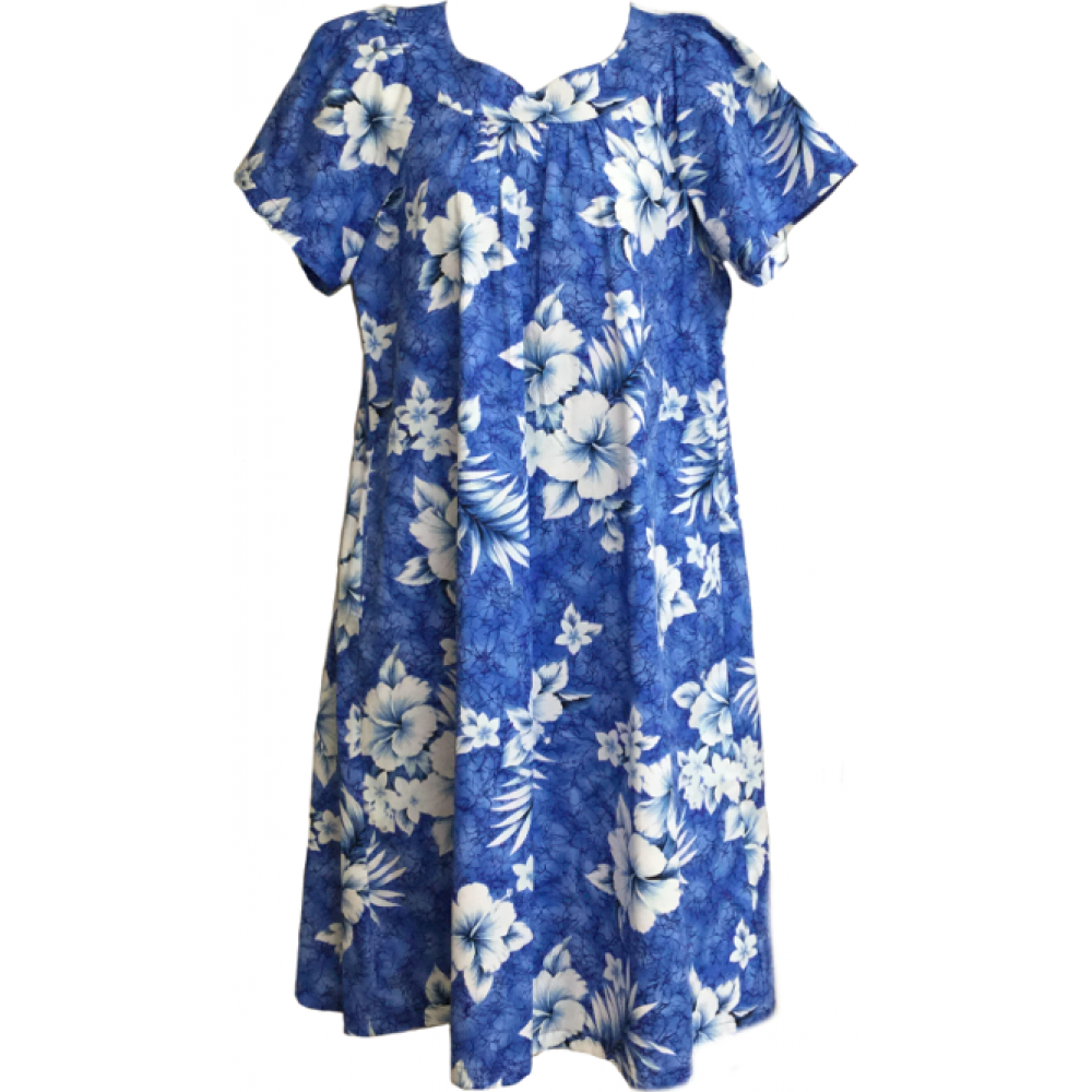 907C Crack Hibiscus Blue