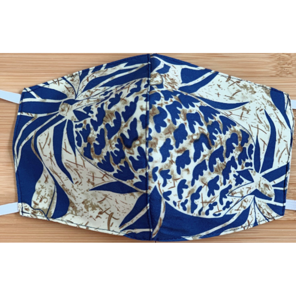 Face Mask Pineapple Garden Navy