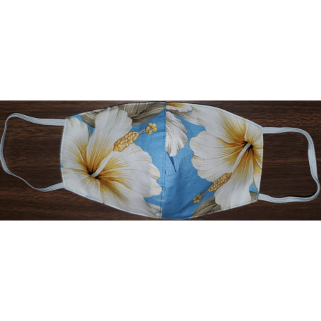 Face Mask Hibiscus Trends Lt. Blue