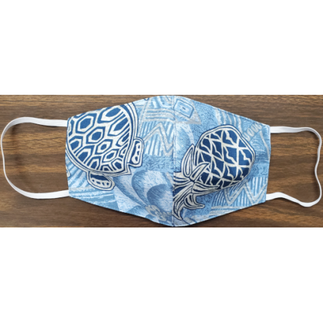 Face Mask Turtle Pineapple Blue